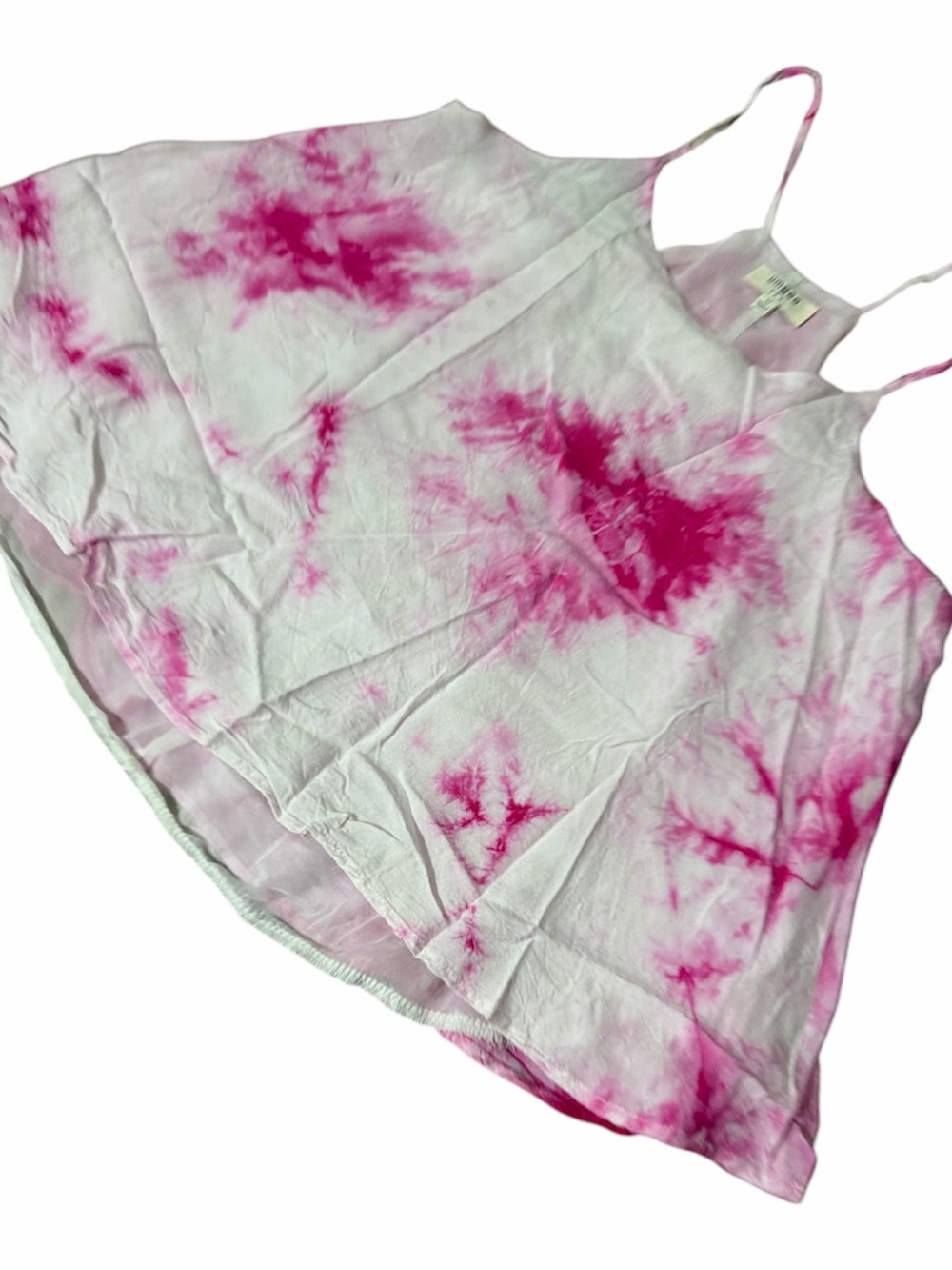 UMGEE Pink Tie-Dye Spaghetti Strap Tank Top  Cropped- Women